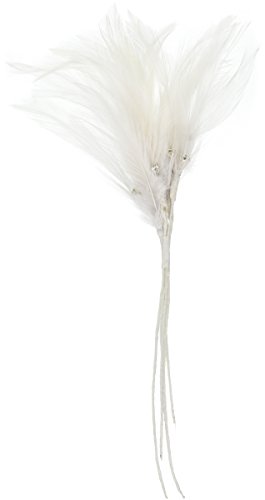 Club Green Federn mit Strass, Weiß, 20 cm, 6 Stück Club Green Federn mit Strass, Weiß, 20 cm, 6 Stück von Club Green