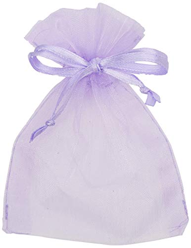 Club Green Kleine Organza-Beutel, fliederfarben, 100 x 75 mm, Textil, Flieder, 17.5 x 13 x 0.7 cm, 10 von Club Green