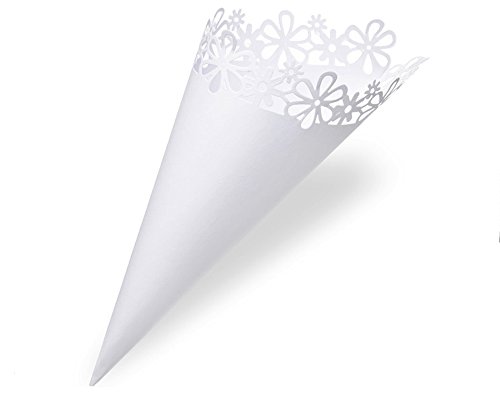 Club Green Konfetti Konus Laser Blume, weiß, 190 mm, 10 Stück Club Green Konfetti Konus Laser Blume, weiß, 190 mm, 10 Stück von Club Green