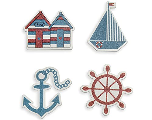 Club Green "Nautisches-Set Holz Aufkleber, blau, 6 Stück Club Green "Nautisches-Set Holz Aufkleber, blau, 6 Stück von Club Green