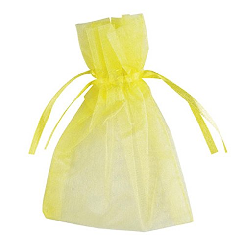 Club Green Organza Tasche, Gelb, 100 x 75 mm, 10 Stück von Club Green