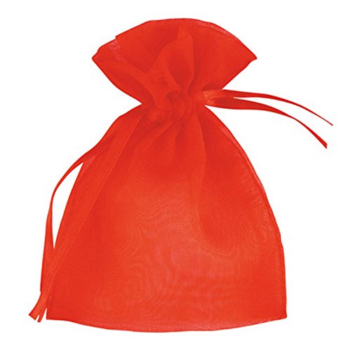 Club Green Organza Tasche, Rot, 100 x 75 mm, 10 Stück von Club Green