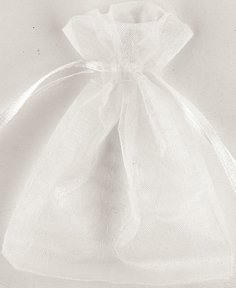 Club Green Organza Tasche, weiß, 100 x 75 mm, 10 Stück von Club Green