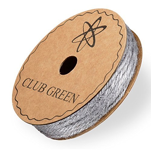 Club Green N010GRY Sackleinenschnur, grau, 2 x 10 m, STRING, 8 x 8 x 1.8 cm, 10 meter von Club Green