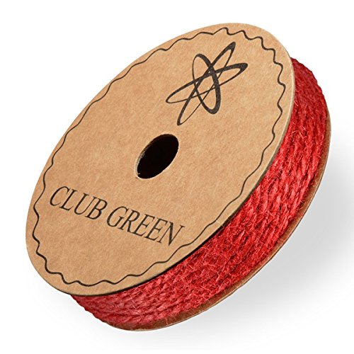 Club Green N010RD Sackleinenschnur, Rot, 2 x 10 m, STRING, 8 x 8 x 1.8 cm, 10 meter von Club Green