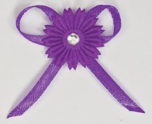 Club Green Satin Daisy/Diamant Bögen, Violett, 4 cm von Club Green