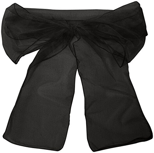 Club Green Snow Sheer Stuhl Krawatte, schwarz, 230 mm x 3 m von Club Green