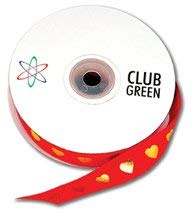 Club Green rotes Herz am Band, weiß, 15 mm x 25 m von Club Green