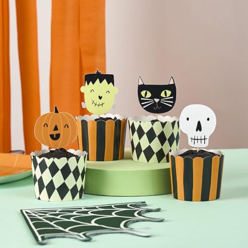 Spooky Friends Lebensmittelbecher & Picks Set - 12 Stück Spooky Friends Lebensmittelbecher & Picks Set - 12 Stück von Club Green