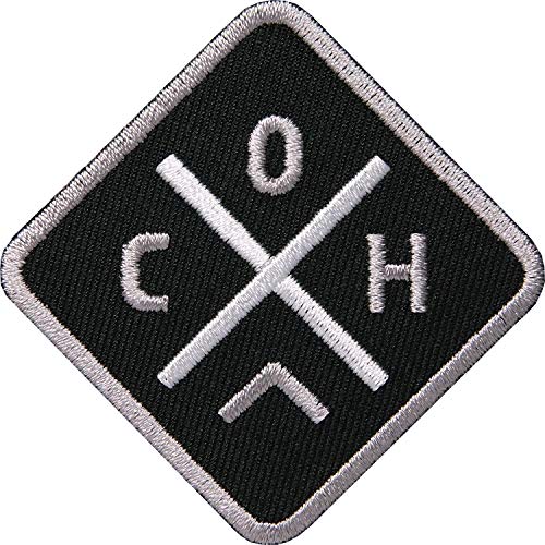 2 x COH Aufnäher hochwertig gestickt 62 mm Schwarz/Patch Aufbügler Abzeichen Flicken Bügel-flicken Abenteuer Sport Held Hero/zum Aufbügeln Aufnähen auf Kleidung Jacke Tasche Hose Mütze Cap von Club of Heroes