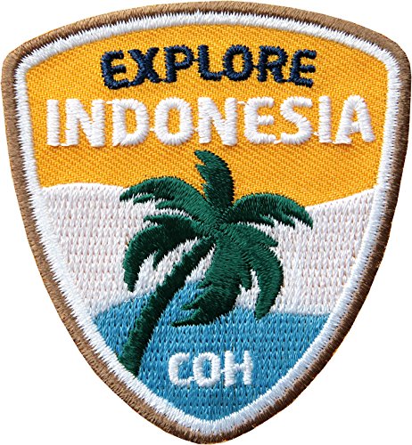 2 x Indonesien Abzeichen 55 x 60 mm gestickt/Entdecke Indonesia Palme Strand Urlaub Reise Asien/Aufnäher Aufbügler Flicken Sticker Patch für Kleidung Rucksack/Reiseführer Landkarte Karte Buch 2 x Indonesien Abzeichen 55 x 60 mm gestickt/Entdecke Indonesia Palme Strand Urlaub Reise Asien/Aufnäher Aufbügler Flicken Sticker Patch für Kleidung Rucksack/Reiseführer Landkarte Karte Buch von Club of Heroes