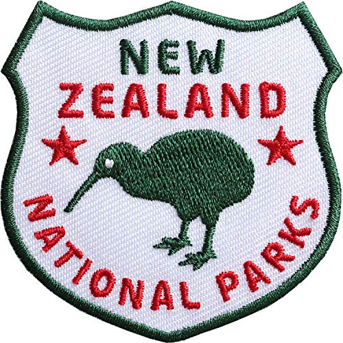 2 x Neuseeland Kiwi Patch 60 x 61 mm hochwertig gestickt/Aufbügler Aufnäher Flicken Bügel-Flicken zum Aufbügeln Aufnähen auf Kleidung Cap Rucksack/Reise Reiseführer Nationalparks Australien von Club of Heroes