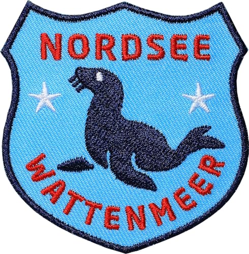 2 x Nordsee Seehund Patch 60 x 61 mm hochwertig gestickt/Aufbügler Aufnäher Flicken Bügelflicken Aufbügeln Aufnähen auf Kleidung Cap Rucksack/Wattenmeer Küste Meer Maritim Inseln Robbe (Lichtblau) 2 x Nordsee Seehund Patch 60 x 61 mm hochwertig gestickt/Aufbügler Aufnäher Flicken Bügelflicken Aufbügeln Aufnähen auf Kleidung Cap Rucksack/Wattenmeer Küste Meer Maritim Inseln Robbe (Lichtblau) von Club of Heroes
