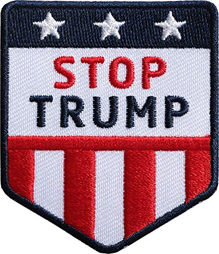 2 x Stop Trump Patch 53 x 62 mm gestickt/Aufbügler Aufnäher Patches/USA Amerika Präsident Donald Politik Wahl Wahlkampf Biden Fake Stopp 2 x Stop Trump Patch 53 x 62 mm gestickt/Aufbügler Aufnäher Patches/USA Amerika Präsident Donald Politik Wahl Wahlkampf Biden Fake Stopp von Club of Heroes