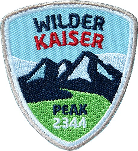 2 x Wilder Kaiser Abzeichen 55 x 60 mm gestickt/Bergtour im Kaiser-Gebirge/Wandern Bergsteigen Klettern Klettersteig/Aufnäher Aufbügler Sticker Patch/Reiseführer Wanderführer Touren-Karte von Club of Heroes