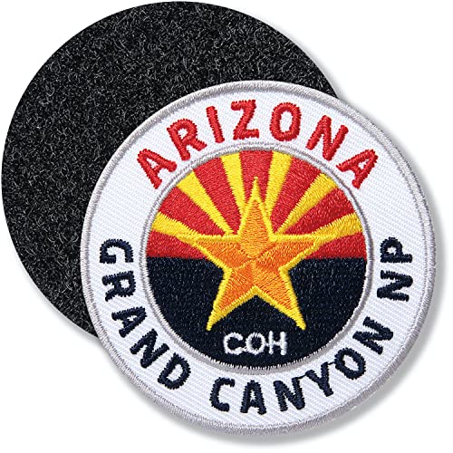 Arizona Arizona USA / Klett-Patch gestickt rund / Klett Patch Patches Aufnäher Applikation zum aufnähen aufkleben auf Kleidung Rucksack Taschen Flagge von Club of Heroes
