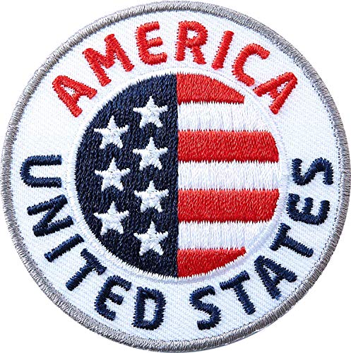 2 x USA Abzeichen gestickt 60 mm/Vereinigte Staaten von Amerika/Patch Aufbügler Aufnäher Bügelbild/Sterne Streifen Flagge Fahne Reise Reiseführer/Club of Heroes von Club of Heroes