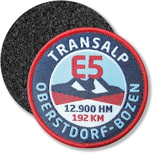 E5 Alpencross Oberstdorf Bozen/Klett-Patch gestickt rund/Klett Patch Patches Aufnäher Applikation zum aufnähen aufkleben auf Kleidung Rucksack Taschen E5 Alpencross Oberstdorf Bozen/Klett-Patch gestickt rund/Klett Patch Patches Aufnäher Applikation zum aufnähen aufkleben auf Kleidung Rucksack Taschen von Club of Heroes
