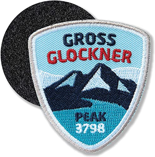 Grossglockner/Klett-Patch gestickt 61 x 55 mm/Klett Patch Patches Abzeichen Aufnäher Applikation zum aufkleben aufnähen auf Kleidung Rucksack Tasche/Großglockner von Club of Heroes