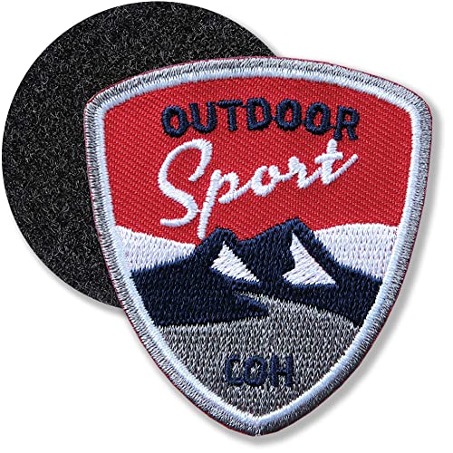 Outdoor Sport Rot/Klett-Patch gestickt 61 x 55 mm/Klett Patch Patches Abzeichen Aufnäher Applikation zum aufkleben aufnähen auf Kleidung Rucksack Tasche/COH Outdoor Sport Rot/Klett-Patch gestickt 61 x 55 mm/Klett Patch Patches Abzeichen Aufnäher Applikation zum aufkleben aufnähen auf Kleidung Rucksack Tasche/COH von Club of Heroes