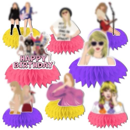 8Pcs 3D Waben Honeycomb Dekorationen, Singer Geburtstag Waben Dekorationen, Mittelstücke Tischaufsätze für Kinder, Bienenwabe Mittelstücke Party Waben Mittelstücke für Tischdekoration 8Pcs 3D Waben Honeycomb Dekorationen, Singer Geburtstag Waben Dekorationen, Mittelstücke Tischaufsätze für Kinder, Bienenwabe Mittelstücke Party Waben Mittelstücke für Tischdekoration von Clvsyh