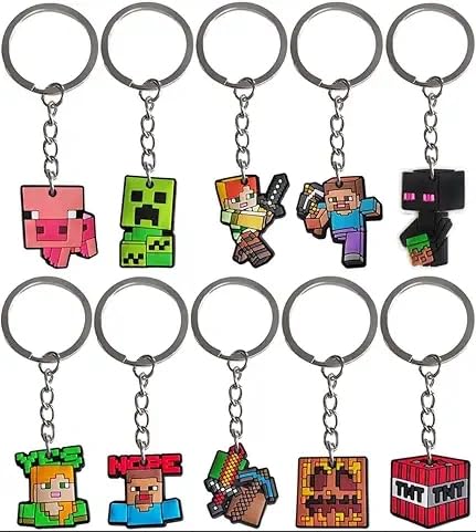 Clvsyh 10 Stück Spiel Schlüsselanhänger, Anime Game Schlüsselbundhänger Silikon Schlüsselbundhänger, Cartoon Schlüsselbundhänger für Kinder, Party Favours für Jungen und Mädchen Clvsyh 10 Stück Spiel Schlüsselanhänger, Anime Game Schlüsselbundhänger Silikon Schlüsselbundhänger, Cartoon Schlüsselbundhänger für Kinder, Party Favours für Jungen und Mädchen von Clvsyh