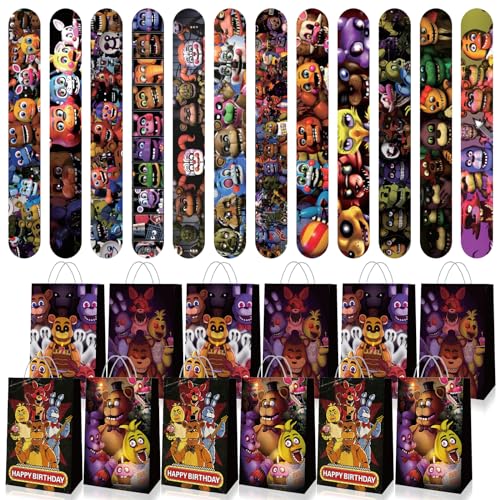 Clvsyh Mitternacht Bär Party Mitgebsel Set, 24 Stück Kindergeburtstag Geschenke, 12 Slap Armbänder + 12 Bär Geschenktüten, Für Jungen Mädchen Beängstigend Theme Party Zubehör Clvsyh Mitternacht Bär Party Mitgebsel Set, 24 Stück Kindergeburtstag Geschenke, 12 Slap Armbänder + 12 Bär Geschenktüten, Für Jungen Mädchen Beängstigend Theme Party Zubehör von Clvsyh
