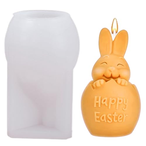 Ostern Kaninchen Silikonformen Gießformen, Osterhase Seifenform Kerzengießform Silikonform, 3D Kaninchen Gießform Kerzengießform Silikonformen Ostern von Clvsyh