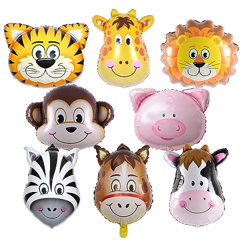 Tiere Folienballon, 8 Stück Tier Dschungel Ballon, Kindergeburtstag Luftballons, Tiere Helium Ballons, Alufolienballon, Jungen und Mädchen Kindergeburtstag Ballondekoration Tiere Folienballon, 8 Stück Tier Dschungel Ballon, Kindergeburtstag Luftballons, Tiere Helium Ballons, Alufolienballon, Jungen und Mädchen Kindergeburtstag Ballondekoration von Clvsyh