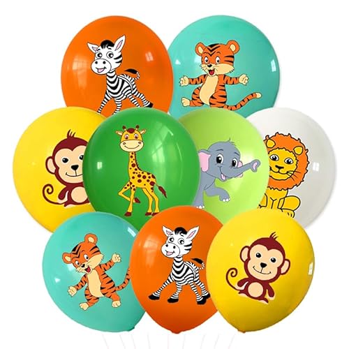 Clvsyh 30 Stück Tier Dschungel Ballon, Tiger Affe Elefant Löwe Zebra Giraffe Ballon, Wiederverwendbar, Kinder Party Ballons, Jungen und Mädchen Kindergeburtstag Ballondekoration Clvsyh 30 Stück Tier Dschungel Ballon, Tiger Affe Elefant Löwe Zebra Giraffe Ballon, Wiederverwendbar, Kinder Party Ballons, Jungen und Mädchen Kindergeburtstag Ballondekoration von Clvsyh