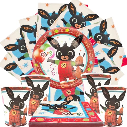 40 PCS Bunny Gebutstag Partygeschirr, Bunny Partyzubehör Für Kindergeburtstage, Party Tableware, Satz Pappteller, Becher Und Servietten Für 10 Personen 40 PCS Bunny Gebutstag Partygeschirr, Bunny Partyzubehör Für Kindergeburtstage, Party Tableware, Satz Pappteller, Becher Und Servietten Für 10 Personen von Clybeaut