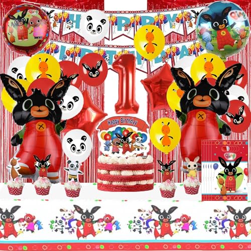 65 Pcs, Bunny Cake Topper, 1 Jahre Bunny Geburtstag Deko, Bunny Luftballon, Bunny Happy Birthday Tortendeko, Bunny Party Dekoration Set, Kindergeburtstag Tortendekoration 65 Pcs, Bunny Cake Topper, 1 Jahre Bunny Geburtstag Deko, Bunny Luftballon, Bunny Happy Birthday Tortendeko, Bunny Party Dekoration Set, Kindergeburtstag Tortendekoration von Clybeaut
