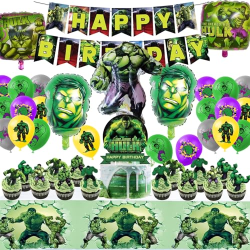 Hu-lk cake topper,Hu-lk Geburtstag Party Luftballons ,48pcs Hu-lk Geburtstag Set,Hu-lk Party Supplies Zahlen 4 Folienballon,Kindergeburtstag Ballons Dekoration Hu-lk cake topper,Hu-lk Geburtstag Party Luftballons ,48pcs Hu-lk Geburtstag Set,Hu-lk Party Supplies Zahlen 4 Folienballon,Kindergeburtstag Ballons Dekoration von Clybeaut