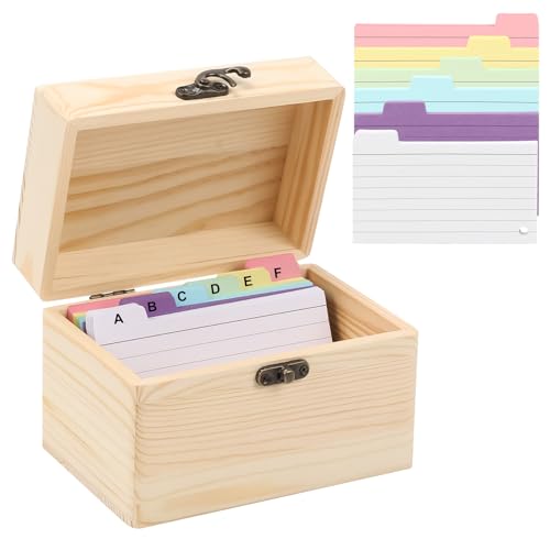 Holz Rezeptbox mit Karten, mit 150 Notizkarten, Rezeptkartenbox Holzrezeptkartenschutz Rezepthalterbox, Karteikartenbox aus Holz, Notizkarten Organizer, Holzrezeptbox Rezeptbox holz für Küche Holz Rezeptbox mit Karten, mit 150 Notizkarten, Rezeptkartenbox Holzrezeptkartenschutz Rezepthalterbox, Karteikartenbox aus Holz, Notizkarten Organizer, Holzrezeptbox Rezeptbox holz für Küche von Clyfanesy