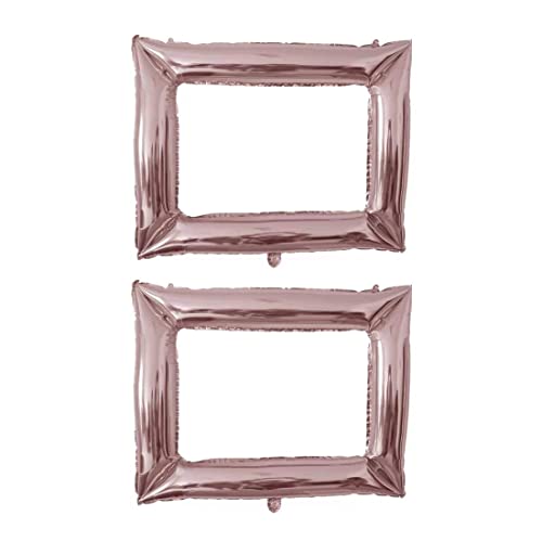 2 Stück Geburtstag Photo Booth Requisiten Aluminium Ballon Photo Booth Rahmen Aufblasbarer Bilderrahmen Personalisierter Aluminium Selfie Rahmen für Party Dekoration, Roségold 2 Stück Geburtstag Photo Booth Requisiten Aluminium Ballon Photo Booth Rahmen Aufblasbarer Bilderrahmen Personalisierter Aluminium Selfie Rahmen für Party Dekoration, Roségold von Clyhon