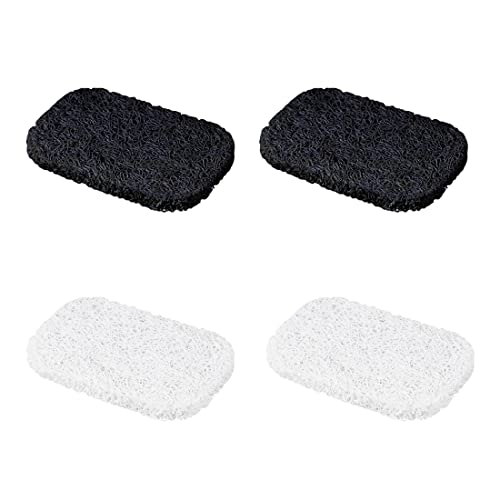 4 Stücke Seifenspender Natur Luffa Schwamm Seifenkissen Seifenschale Seifenhalter Seifenhebepads für Seifenschale Luffa Zubehör für Dusche/Bad/Küche/Arbeitsplatte weiß schwarz 4 Stücke Seifenspender Natur Luffa Schwamm Seifenkissen Seifenschale Seifenhalter Seifenhebepads für Seifenschale Luffa Zubehör für Dusche/Bad/Küche/Arbeitsplatte weiß schwarz von Clyhon