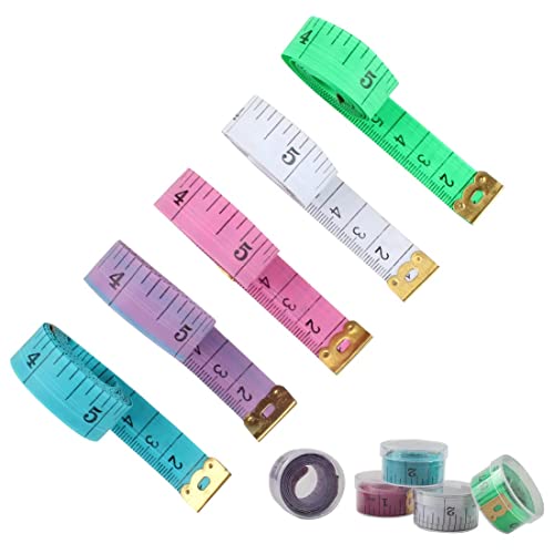 Clyhon 2 STÜCKE Schneidermaßband Maßband Bandmaß inkl. Rollmaßband Messband Universal Maßband Ausmessung von Kleidung Aufbewahrungsbox Massband cm + INCH Schneidermaßband 150 cm (Zufällige Farbe) von Clyhon