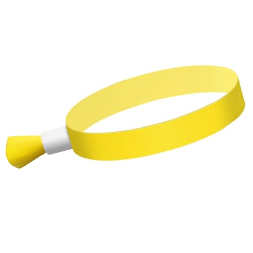 Clyictz 100 farbige Handgelenkbänder für Veranstaltungen, Konzert-Handgelenkschlaufe (gelb) von Clyictz