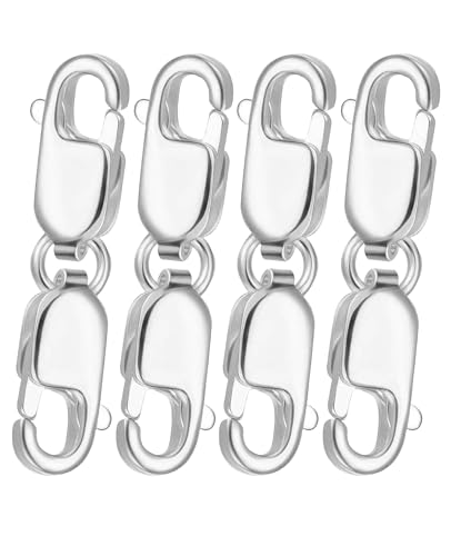 Clysoru Doppelte Karabinerverschlüsse und Verschlüsse, Güteklasse A, 316 Edelstahl, Gold und Silber, für Halsketten, Armbänder, Schmuckherstellung, DIY, Handwerk, hergestellt in Italien. Clysoru Doppelte Karabinerverschlüsse und Verschlüsse, Güteklasse A, 316 Edelstahl, Gold und Silber, für Halsketten, Armbänder, Schmuckherstellung, DIY, Handwerk, hergestellt in Italien. von Clysoru
