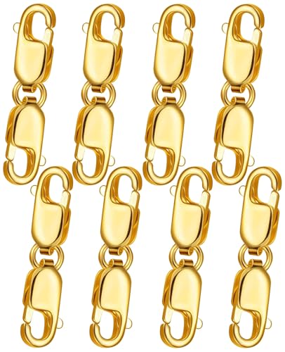 Clysoru Doppelte Karabinerverschlüsse und Verschlüsse, Güteklasse A, 316 Edelstahl, Gold und Silber, für Halsketten, Armbänder, Schmuckherstellung, DIY, Handwerk, hergestellt in Italien. Clysoru Doppelte Karabinerverschlüsse und Verschlüsse, Güteklasse A, 316 Edelstahl, Gold und Silber, für Halsketten, Armbänder, Schmuckherstellung, DIY, Handwerk, hergestellt in Italien. von Clysoru
