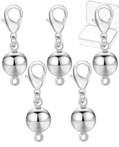 Clysoru Halskettenverschlüsse und Verschlüsse, Güteklasse A, 316 Edelstahl, Karabinerverschluss, Gold und Silber, für Halsketten, Armbänder, Schmuckherstellung, DIY, Handwerk, hergestellt in Italien. von Clysoru