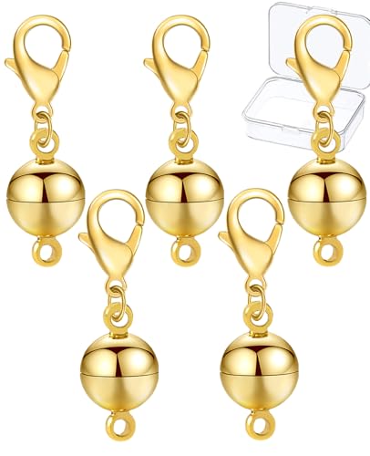Clysoru Halskettenverschlüsse und Verschlüsse, Güteklasse A, 316 Edelstahl, Karabinerverschluss, Gold und Silber, für Halsketten, Armbänder, Schmuckherstellung, DIY, Handwerk, hergestellt in Italien. von Clysoru