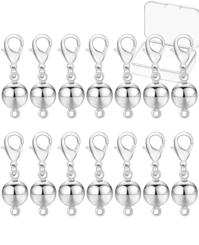 Clysoru Halskettenverschlüsse und Verschlüsse, Güteklasse A, 316 Edelstahl, Karabinerverschluss, Gold und Silber, für Halsketten, Armbänder, Schmuckherstellung, DIY, Handwerk, hergestellt in Italien. von Clysoru