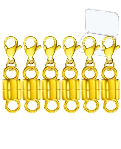 Clysoru Karabiner-Magnet-Halskettenverschlüsse und Verschlüsse, Güteklasse A, 316 Edelstahl, goldfarben und silber, für Armbänder, Schmuckherstellung, Basteln, hergestellt in Italien. von Clysoru