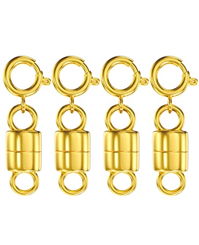 Clysoru Magnetische Halskettenverschlüsse und Verschlüsse, 14 Karat Gold- und Silberperlen, Kettenverlängerung, Halsketten, Armband, Sicherheit, Magnetverschluss, Schmuckverschluss, Konverter (4 Stück Clysoru Magnetische Halskettenverschlüsse und Verschlüsse, 14 Karat Gold- und Silberperlen, Kettenverlängerung, Halsketten, Armband, Sicherheit, Magnetverschluss, Schmuckverschluss, Konverter (4 Stück von Clysoru