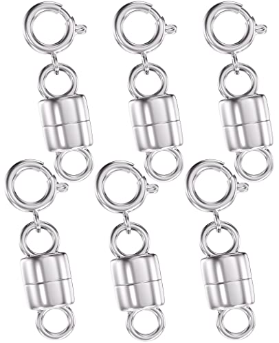 Clysoru Magnetische Halskettenverschlüsse und Verschlüsse, 14 Karat Gold- und Silberperlen, Kettenverlängerung, Halsketten, Armband, Sicherheit, Magnetverschluss, Schmuckverschluss, Konverter (6 Clysoru Magnetische Halskettenverschlüsse und Verschlüsse, 14 Karat Gold- und Silberperlen, Kettenverlängerung, Halsketten, Armband, Sicherheit, Magnetverschluss, Schmuckverschluss, Konverter (6 von Clysoru
