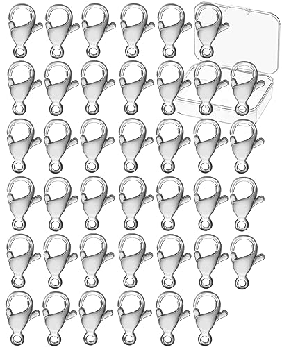 Karabinerverschlüsse Güteklasse A 304 Edelstahl, Metall-Karabinerverschlüsse für Bastelarbeiten, Armbänder, Schmuckherstellung, Halsketten, Armbänder, 10 mm, 40 Stück Karabinerverschlüsse Güteklasse A 304 Edelstahl, Metall-Karabinerverschlüsse für Bastelarbeiten, Armbänder, Schmuckherstellung, Halsketten, Armbänder, 10 mm, 40 Stück von Clysoru