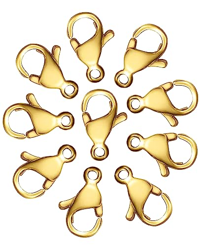 Karabinerverschlüsse Güteklasse A 304 Edelstahl, Metall-Karabinerverschluss für Bastelarbeiten, Armbänder, Schmuckherstellung, Halsketten, Armbänder, 10 mm, 10 Stück Karabinerverschlüsse Güteklasse A 304 Edelstahl, Metall-Karabinerverschluss für Bastelarbeiten, Armbänder, Schmuckherstellung, Halsketten, Armbänder, 10 mm, 10 Stück von Clysoru