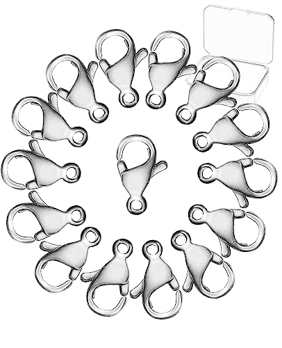 Karabinerverschlüsse Güteklasse A 304 Edelstahl, Metall-Karabinerverschluss für Bastelarbeiten, Armbänder, Schmuckherstellung, Halsketten, Armbänder, 10 mm, 15 Stück Karabinerverschlüsse Güteklasse A 304 Edelstahl, Metall-Karabinerverschluss für Bastelarbeiten, Armbänder, Schmuckherstellung, Halsketten, Armbänder, 10 mm, 15 Stück von Clysoru