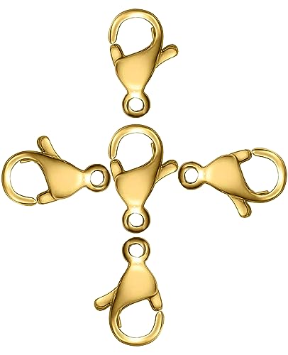 Karabinerverschlüsse Güteklasse A 304 Edelstahl, Metall-Karabinerverschluss für Bastelarbeiten, Armbänder, Schmuckherstellung, Halsketten, Armbänder, 10 mm, 5 Stück Karabinerverschlüsse Güteklasse A 304 Edelstahl, Metall-Karabinerverschluss für Bastelarbeiten, Armbänder, Schmuckherstellung, Halsketten, Armbänder, 10 mm, 5 Stück von Clysoru